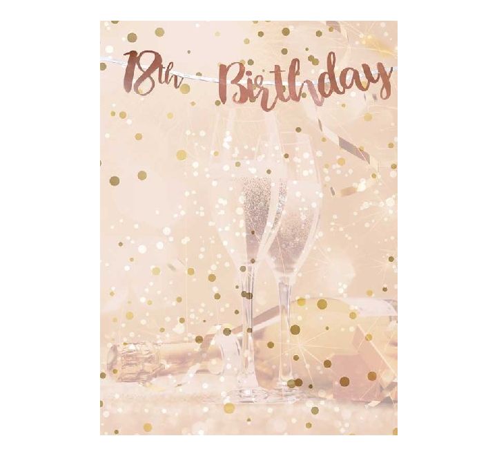 "18 birthday" rosegold banner