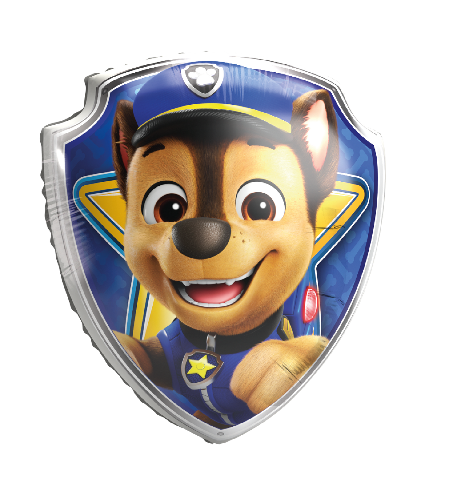 Paw Patrol Chase Badge Shape foliu ballón