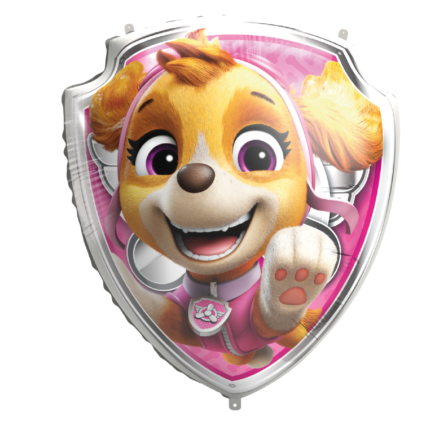 Paw Patrol Skye Badge Shape foliu ballón