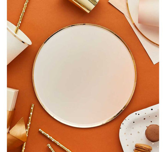 Gold & Peach ombre tallerkar