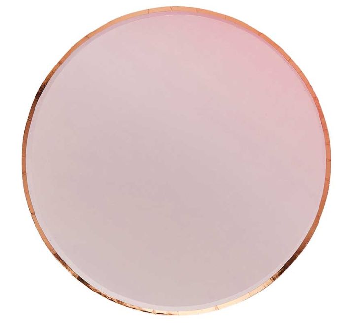 Rosegold & Pink ombre tallerkar