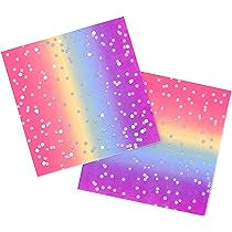 Rainbow ombre serviettar