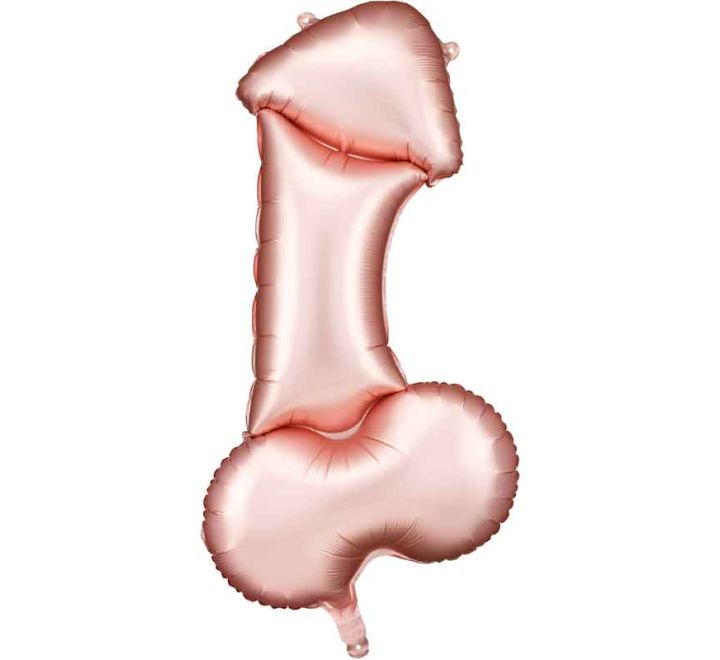 Rosegold penis foliu ballon