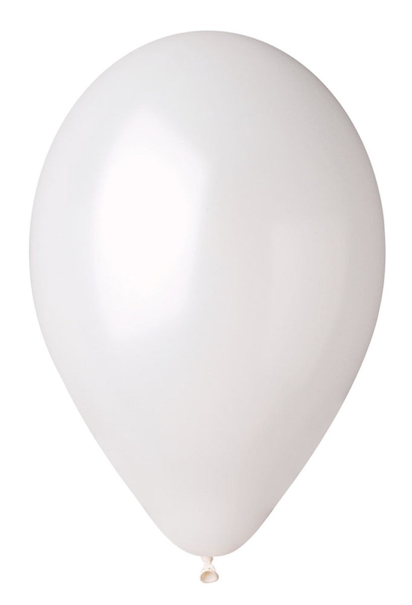 Ballón metallic. - Hvít