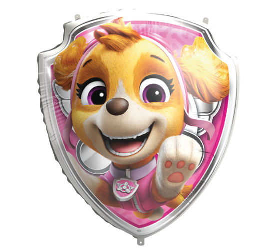 Paw Patrol Skye Badge Shape foliu ballón