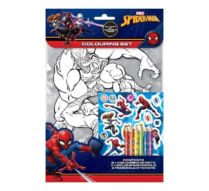 Spiderman colouring set