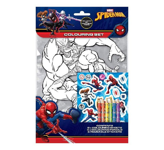 Spiderman colouring set