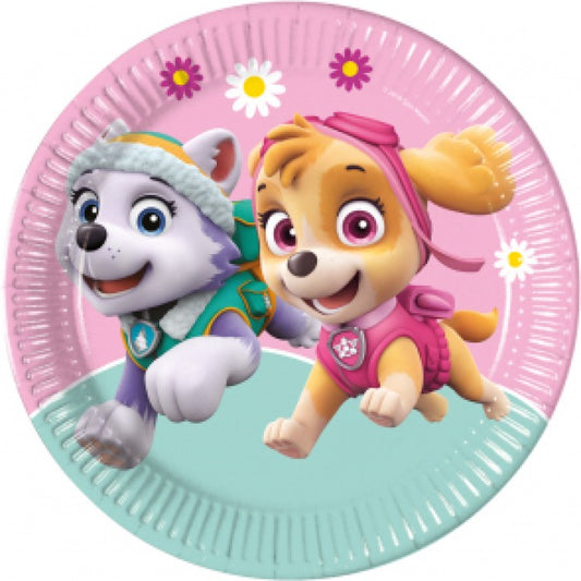 Paw patrol skye & everest papp tallerkar