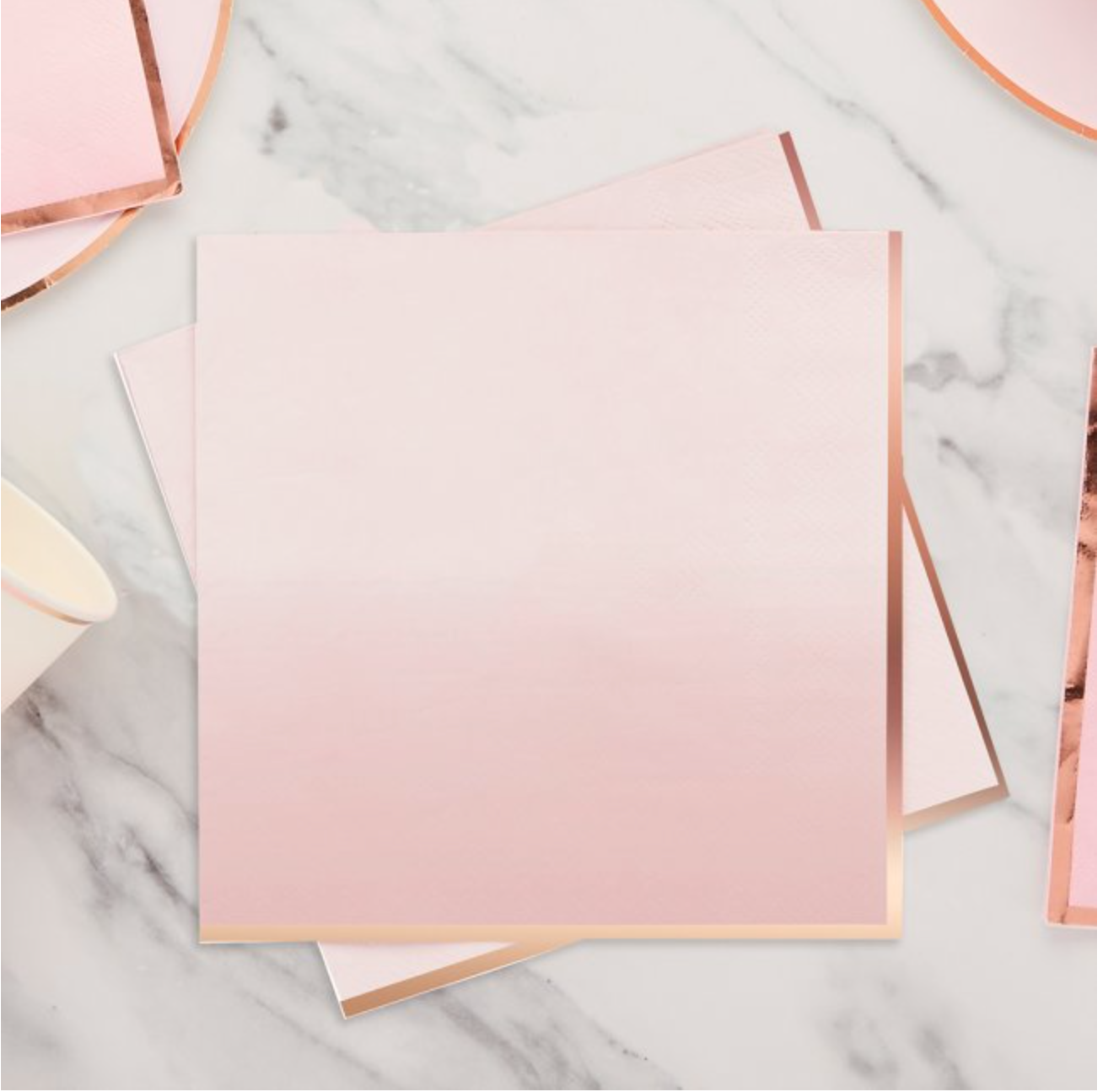 Rose Gold & Pink Ombre serviettar