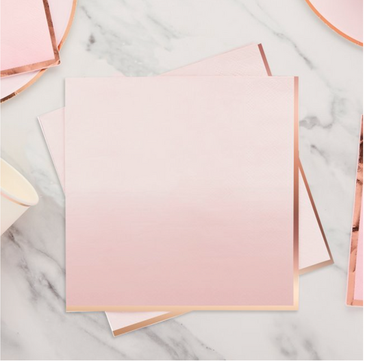 Rose Gold & Pink Ombre serviettar